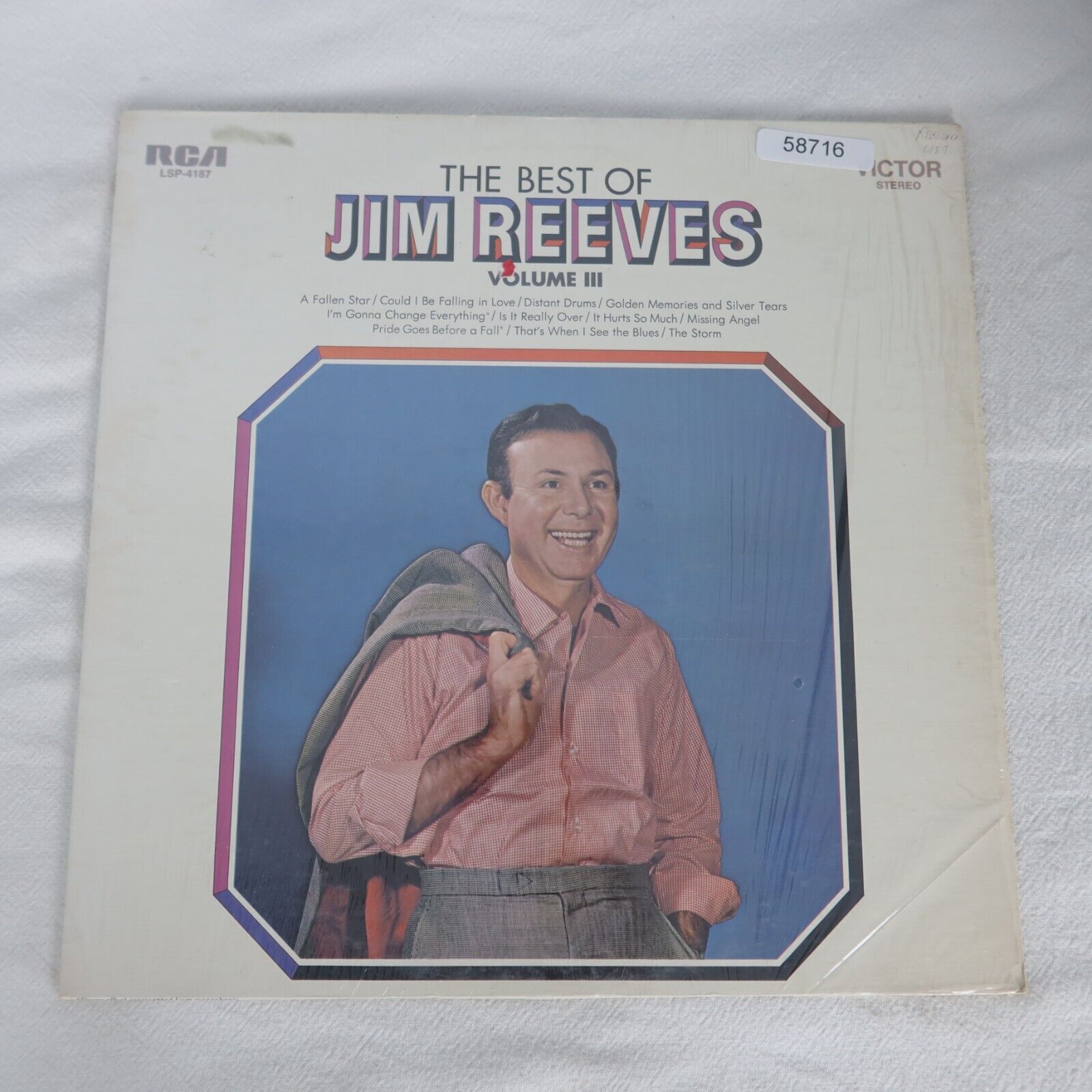 Jim Reeves The Best O Vol Iii w/ Shrink LP Vinyl Record Album