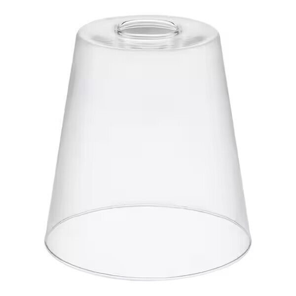 LAST ONE Small Clear Glass Tapered Drum Pendant Lamp Shade with 1-3/4 in. Fitter