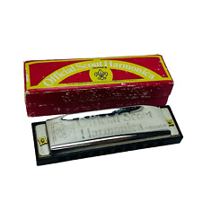 Vintage Hohner Official Boy Scout Harmonica C Key With Original Box picture