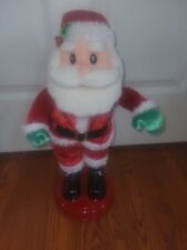 Vintage Gemmy Christmas Santa Animated Dancing Singing Spinning Figure picture