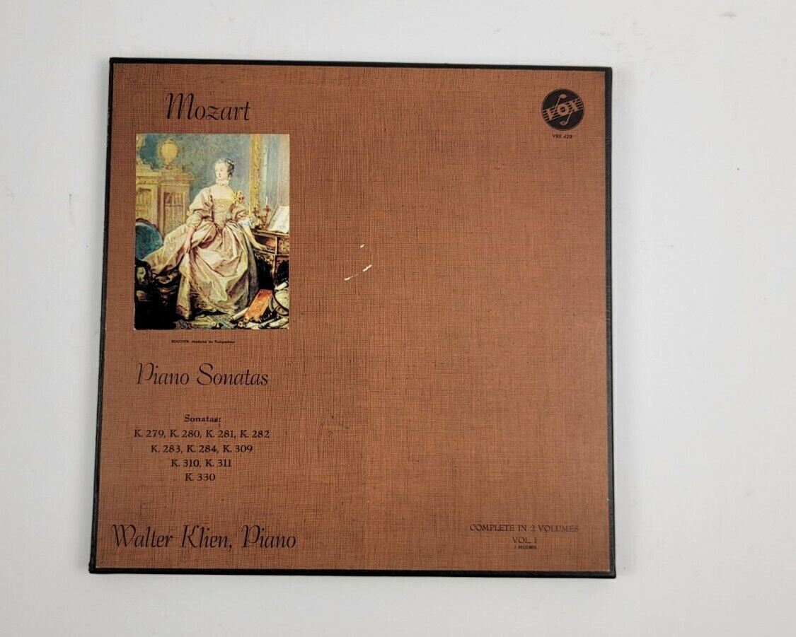 VTG Mozart Piano Sonatas Walter Klien VBX 428 VOX 3 LP Record Box Set Classical