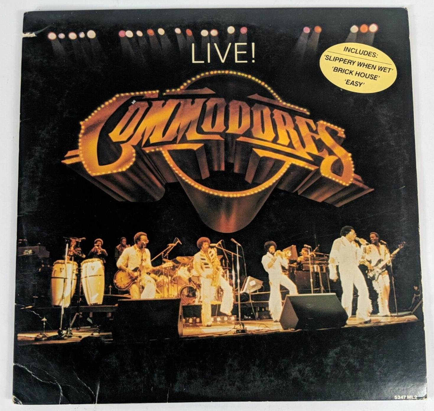 Vtg: 1977 Commodores Live Vinyl LP Record Motown Records, Side 2 & 3 Only