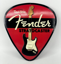 Fender Stratocaster Synchronized Tremolo Action Guitar Pick Metal Sign picture