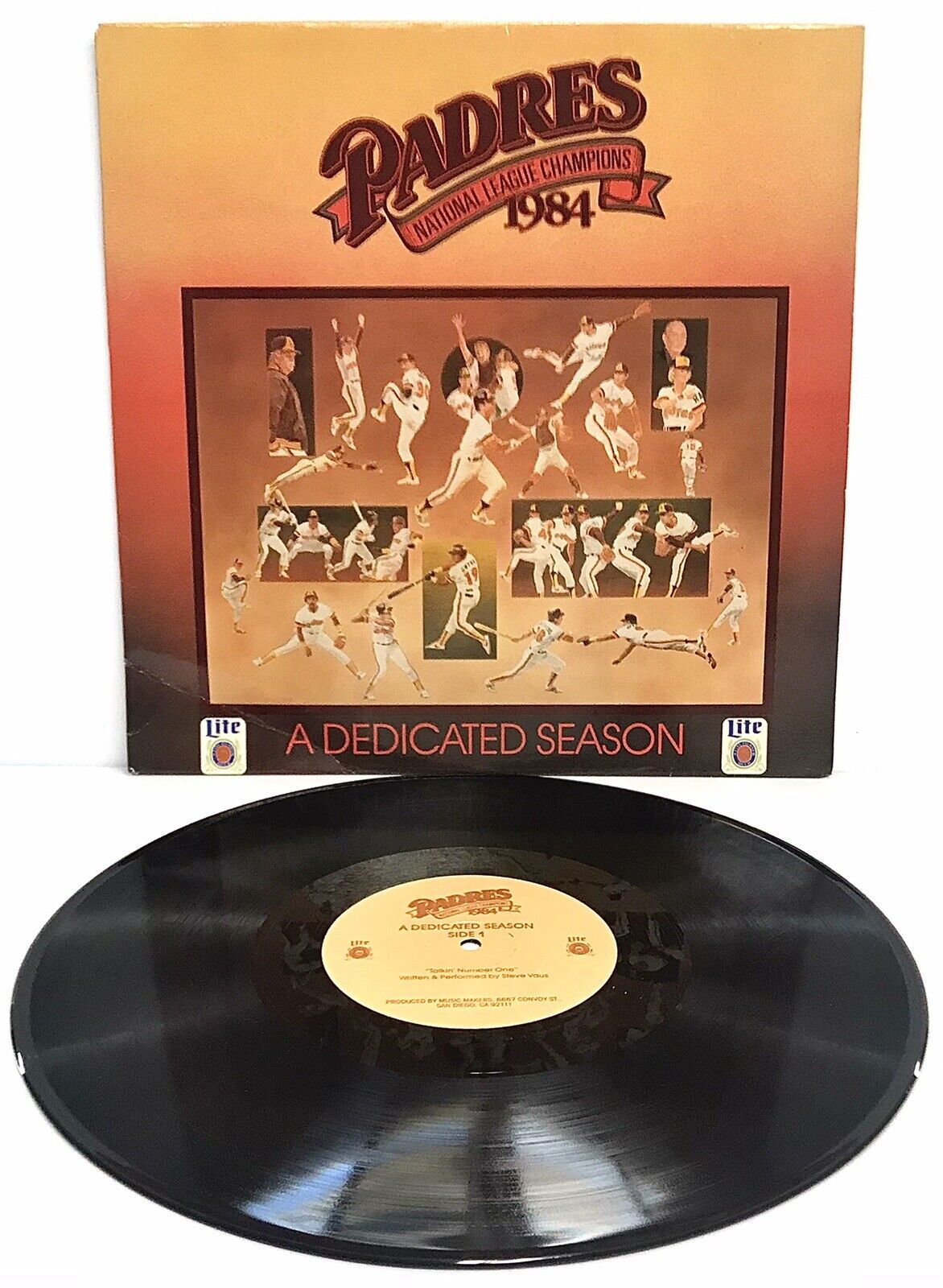 Padres: 1984 National League Champions: A Dedicated Season Vinyl LP Miller Lite