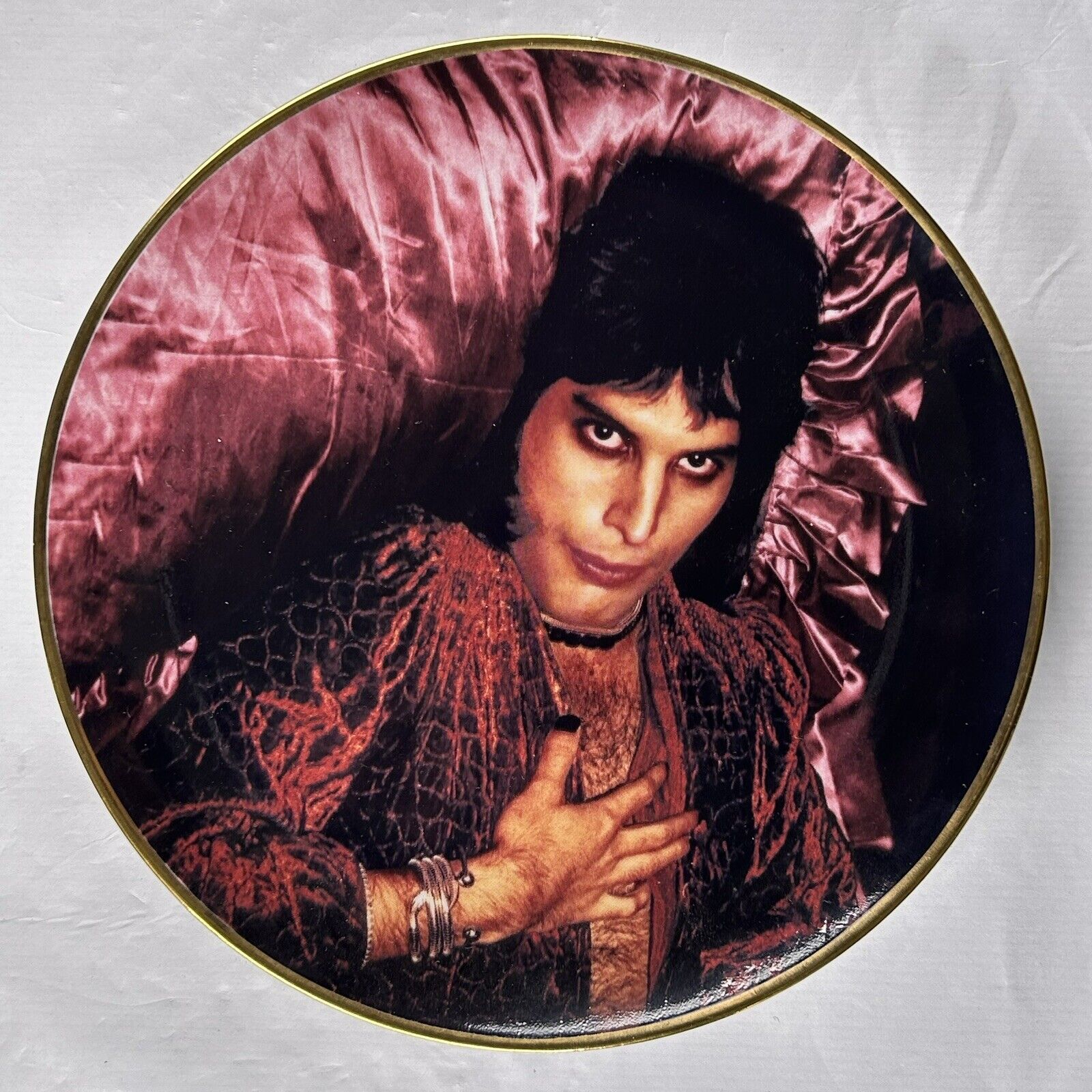 Freddie Mercury Mick Rock Danbury Mint Plate Ltd Ed Original Box Killer Queen