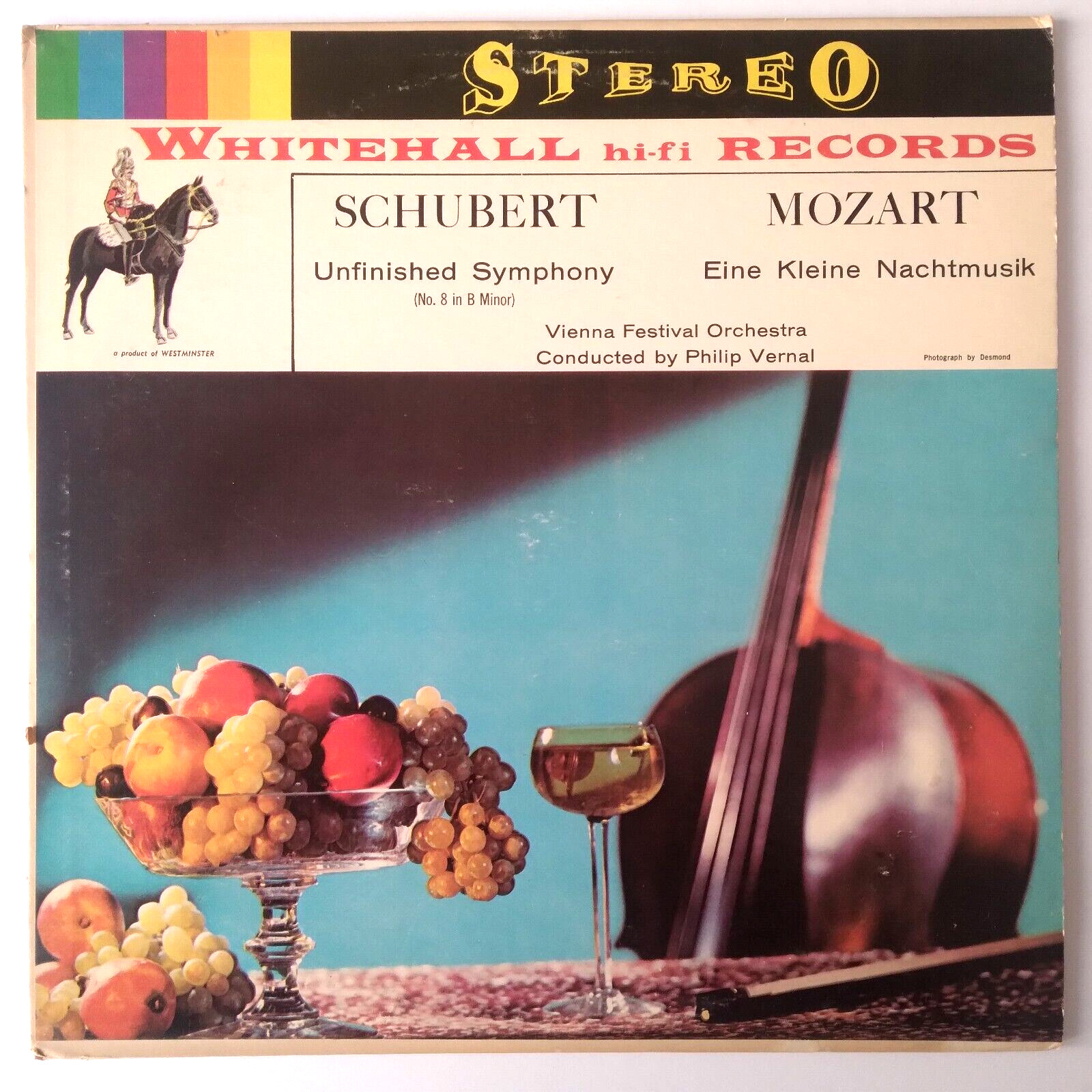 Schubert Mozart Vienna Festival Orchestra Vtg 1959 Vinyl LP Record Album WH40007