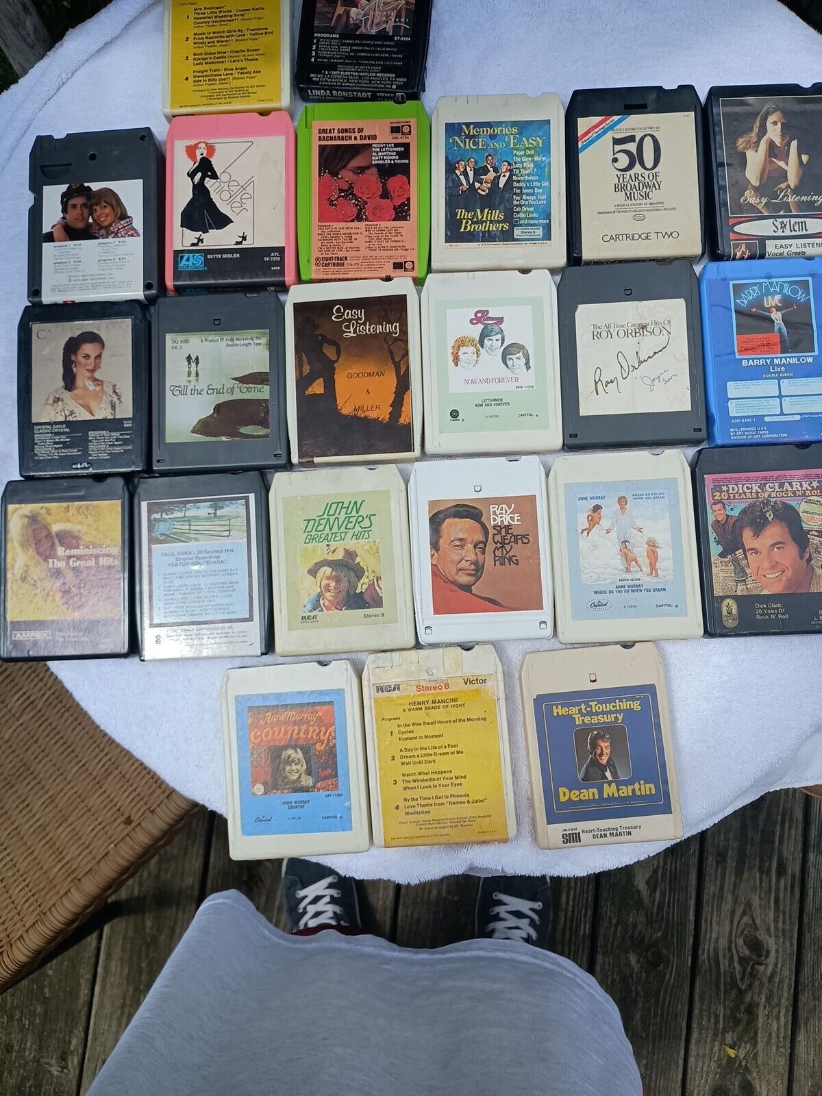 vintage 8 track tapes lot Of 23, Manilow, Orbison, Murray, Untested All Pict Inc