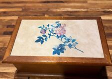 Vintage Wooden Working Music Jewelry Box picture