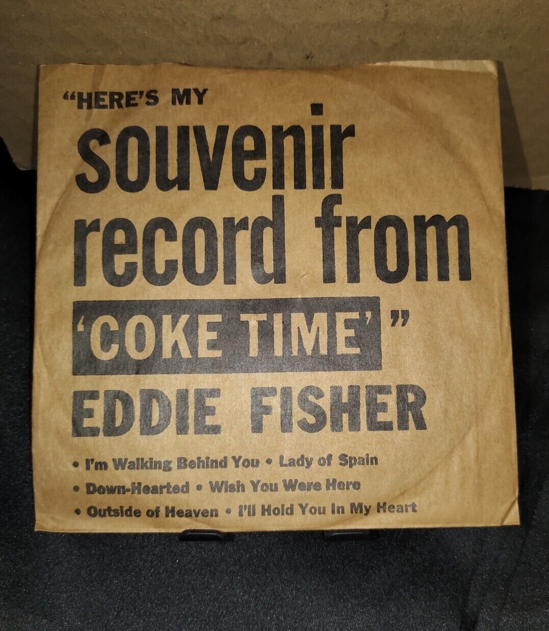 Rare Vintage 45 RPM Record LP “Coca Cola” Company 7” Vinyl w/Paper Sleeve