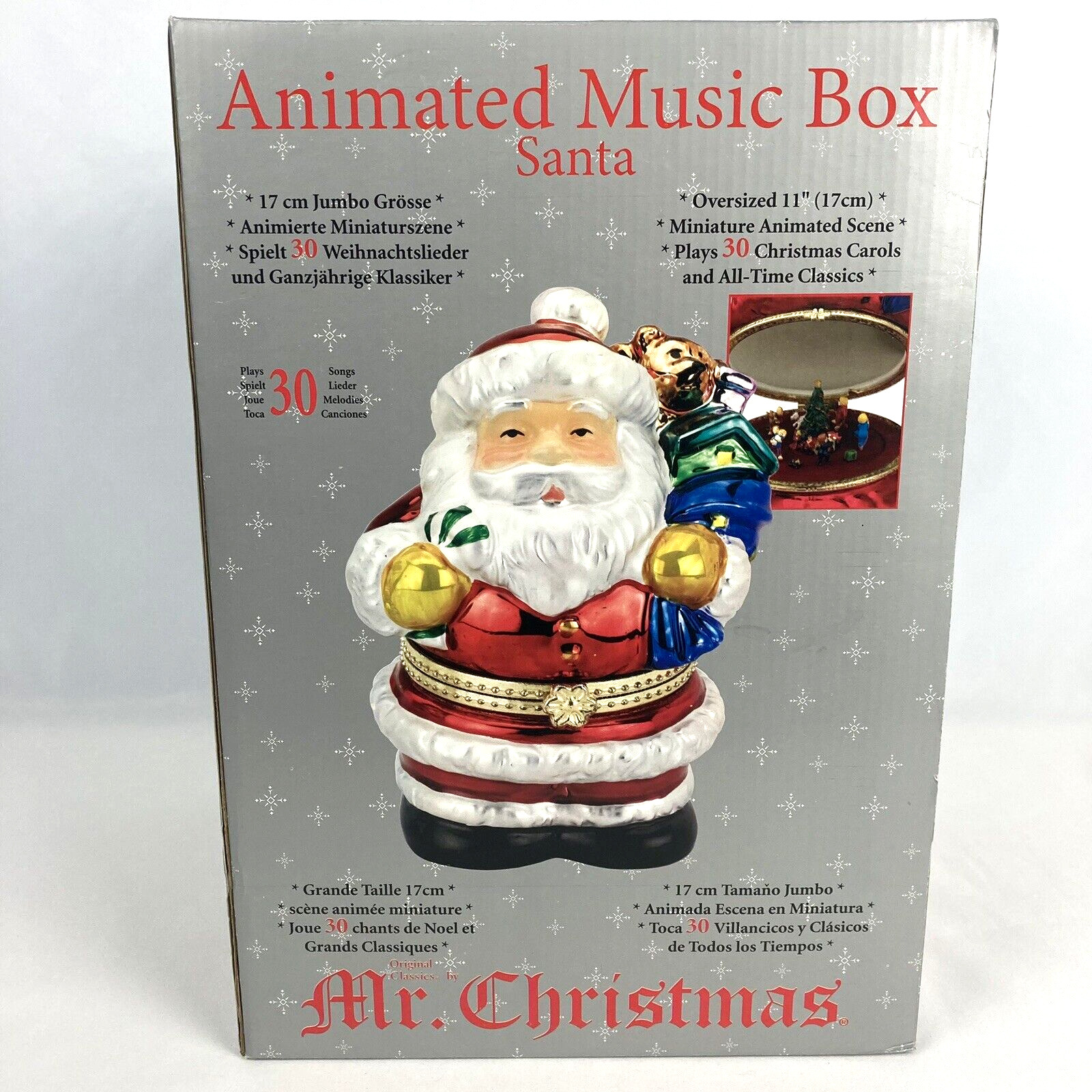 Vintage Mr Christmas Animated Santa Music Box 2006 Plays 30 Carols Tested Works