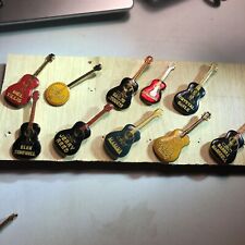 10 Vintage Country Music Guitar Lapel Pin Lot picture