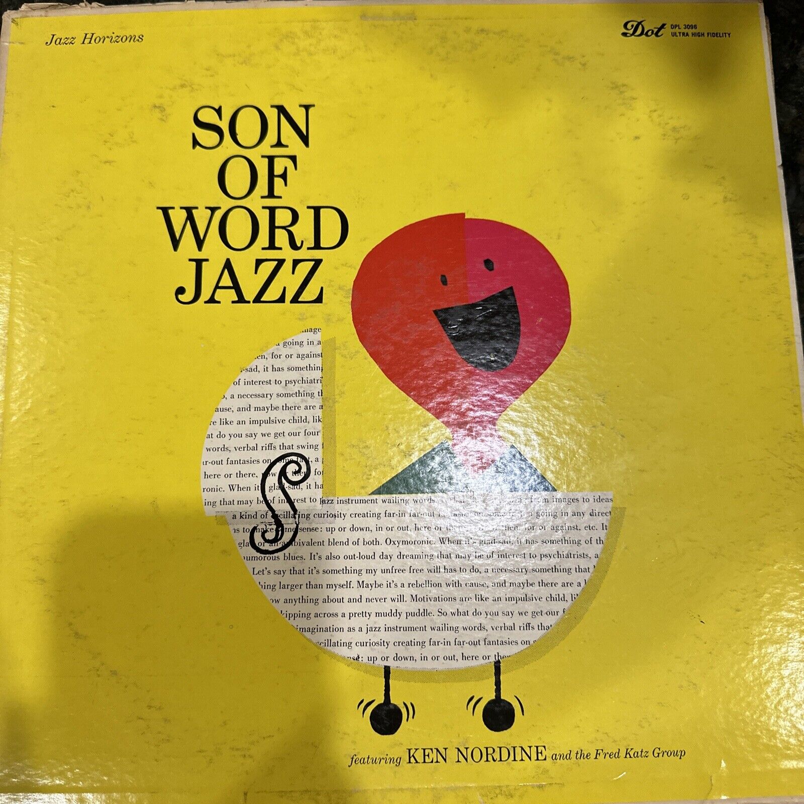 Ken Nordine - 1958 Dot Records DLP 3096 Mono Son Of Word Jazz lp