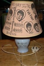 THE BEATLES BABY BLUE PORCELAIN FAB FOUR SHADED TABLE LAMP TESTED WORKING ORDER picture