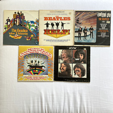 Vtg Beatles Vinyl Records Lot of 5 Yellow Submarine Help Let it Be 1960s 1970 picture