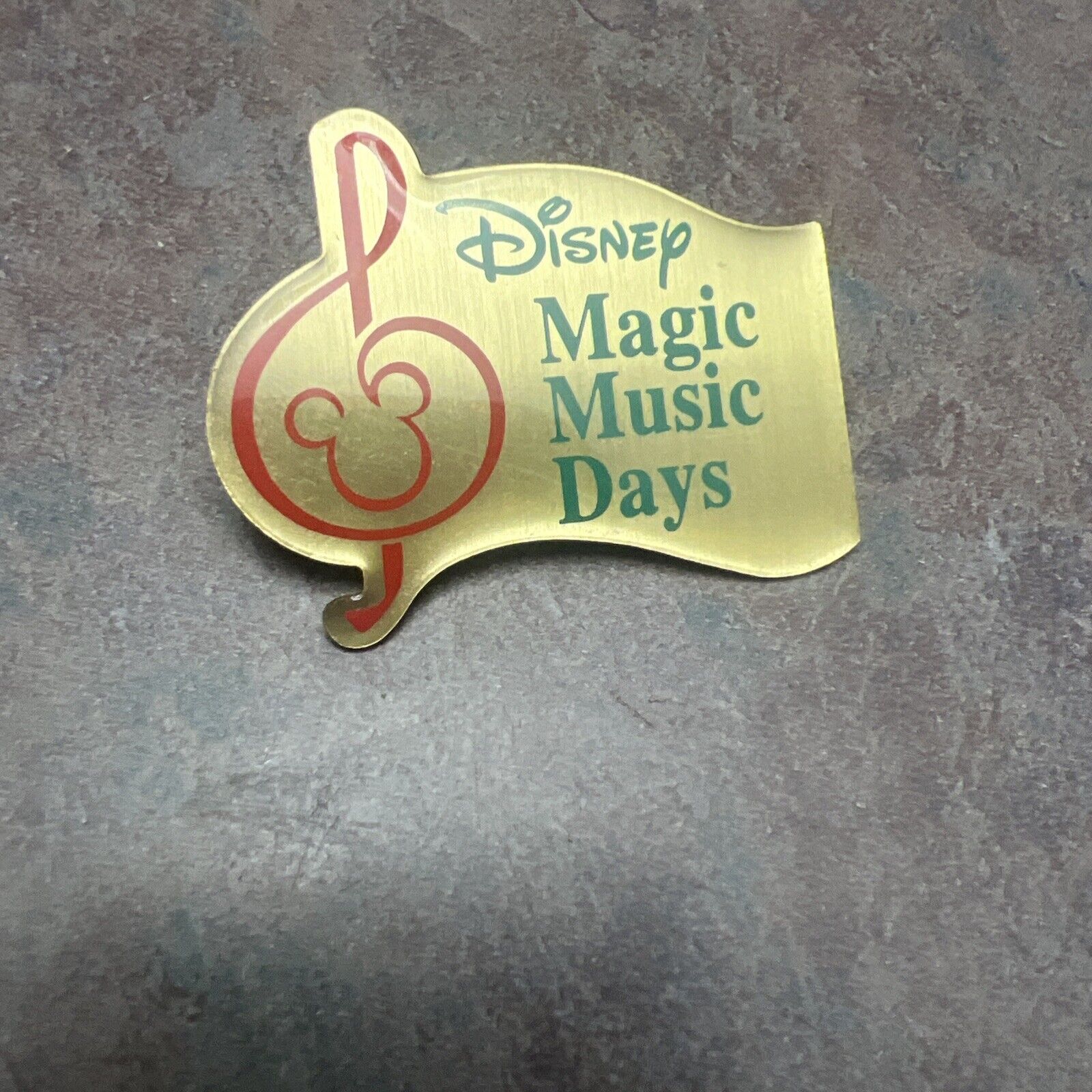 Vintage Walt Disney Magic Music Days 1999 Enamel Lapel Pin Gold Tone Land World 