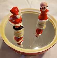 Vintage Music Box Featuring Dancing Santa & Mrs Claus picture