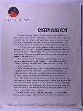 Faster Pussycat Press Release Biography Original Vintage Elektra Promo 1987 picture