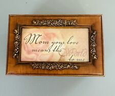 Mothers Day Beautiful Mothers Love Wooden Sankyo Vintage Music and Jewelry Box picture