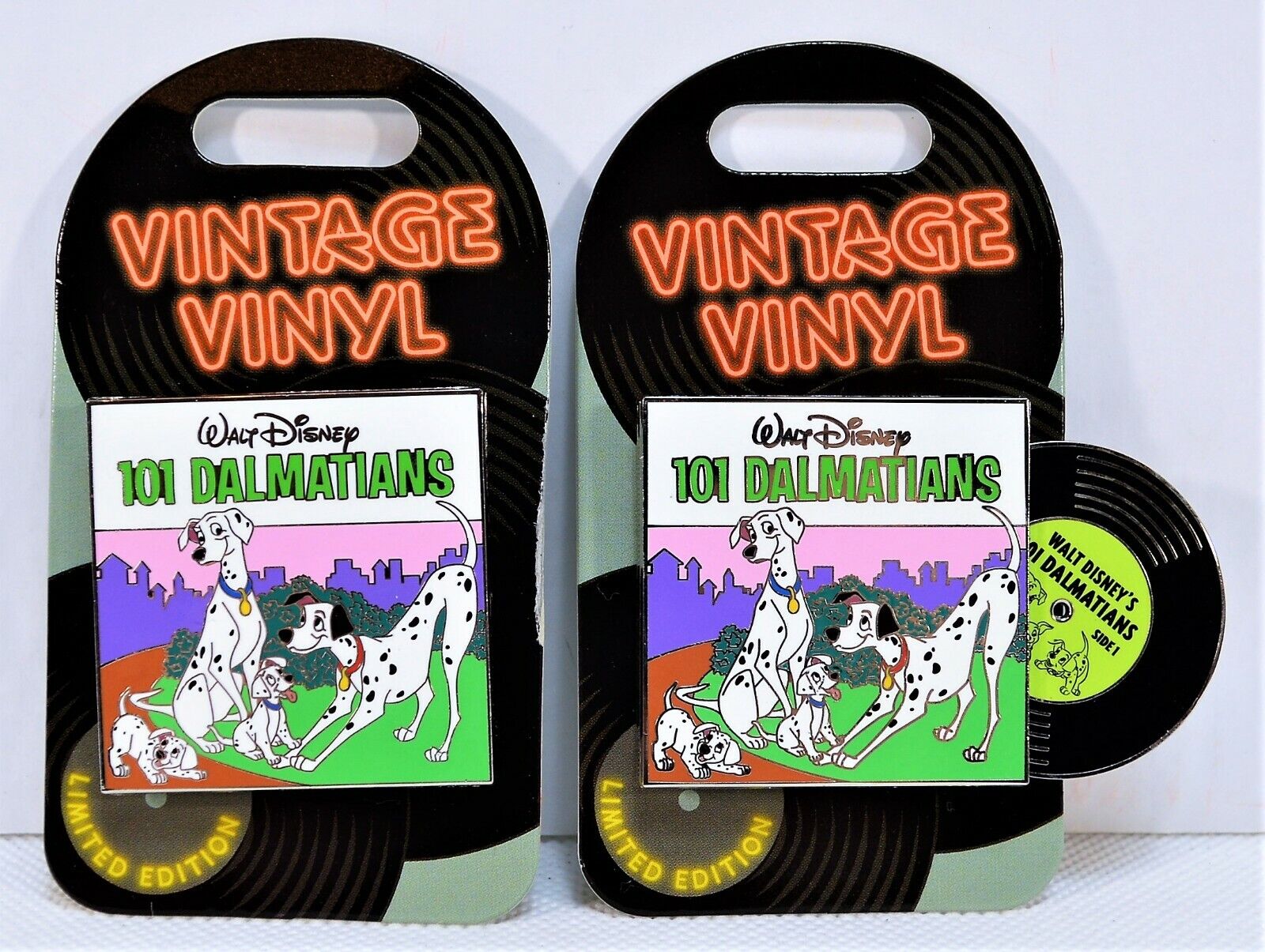Disney 101 Dalmatians Record Vintage Vinyl Slider 3-D Pin Of The Month LE 3000