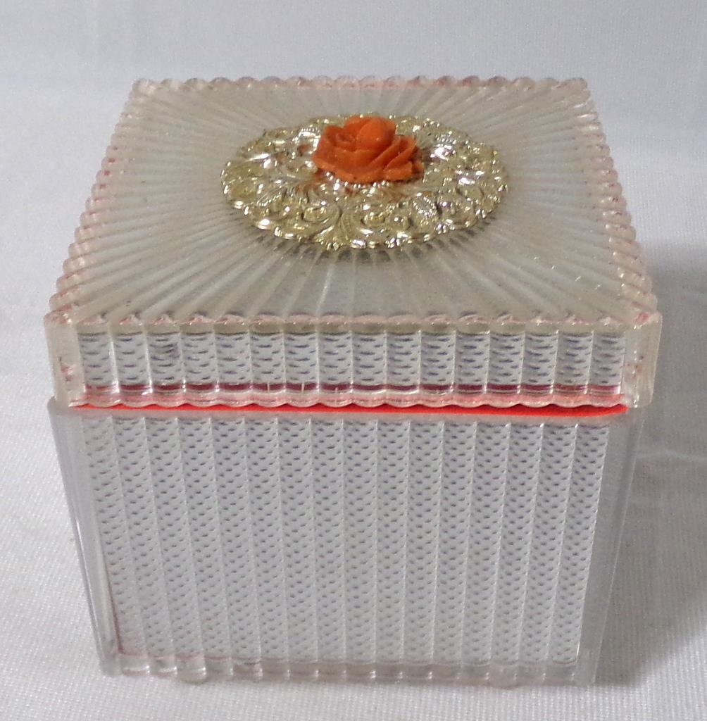 Vintage Art Deco Lucite Japan Jewelry Music Box 1960s
