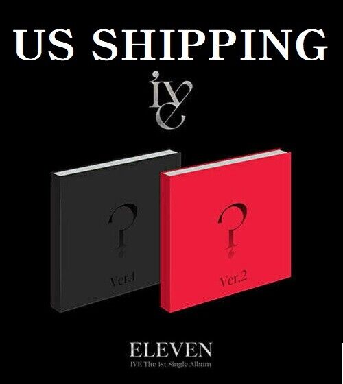 *US SHIPPING IVE ELEVEN 1st Single Album Ver.2 CD+Poster/On+Photobook+Photocard 