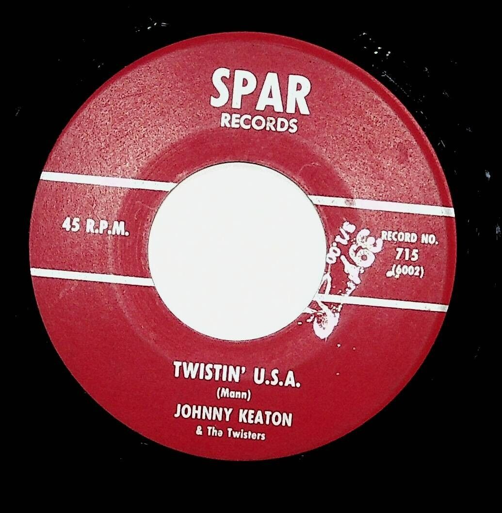 1962 Johnny Keaton & The Twisters Twistin\' USA The Twist Vinyl 45 Record