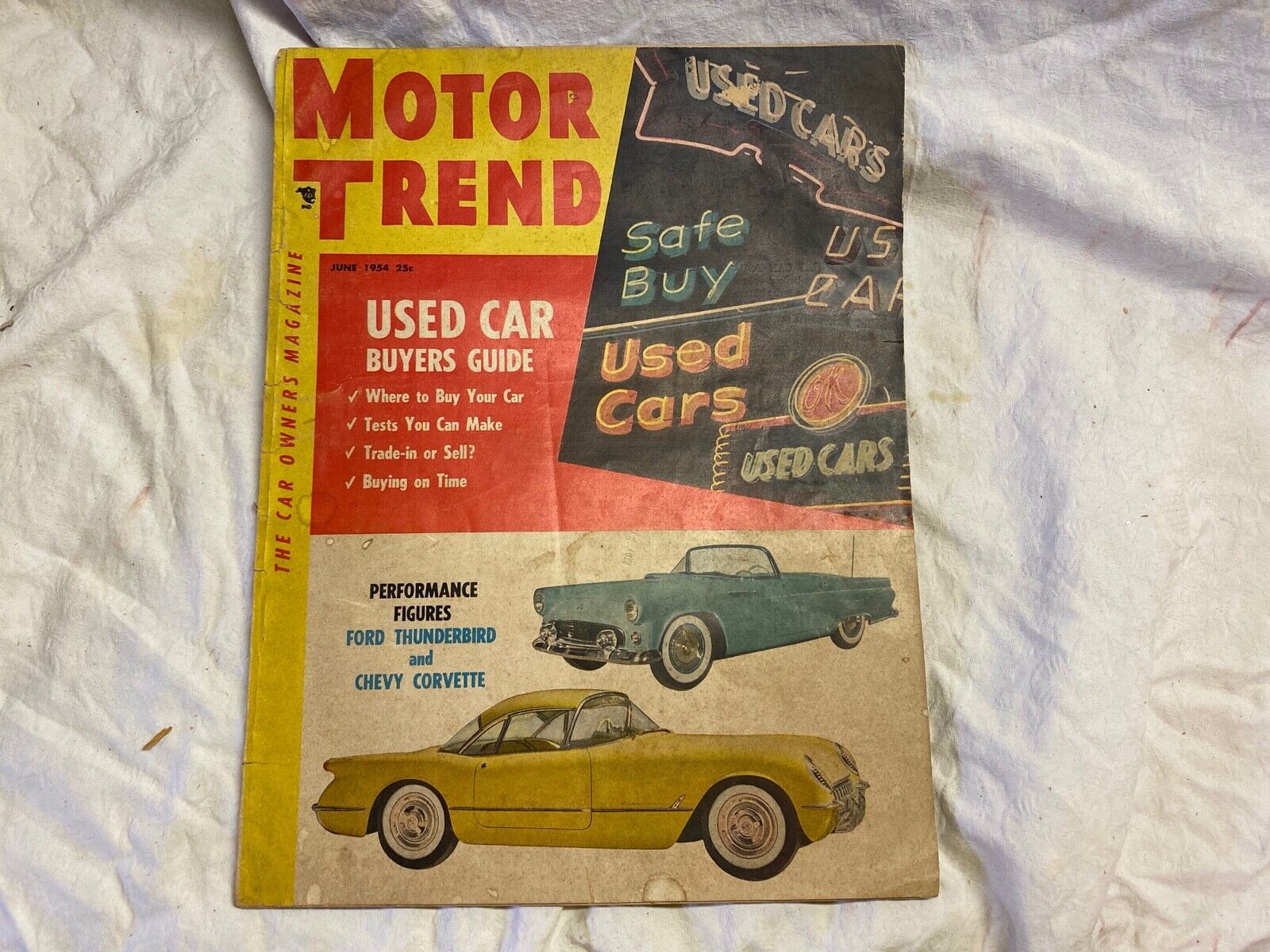 MOTOR TREND used car buyers guide VINTAGE MAGAZINE June 1954 S#1533