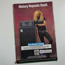 large vintage 27x41cm magazine cutting BILLY SHEEHAN / AMPEG picture