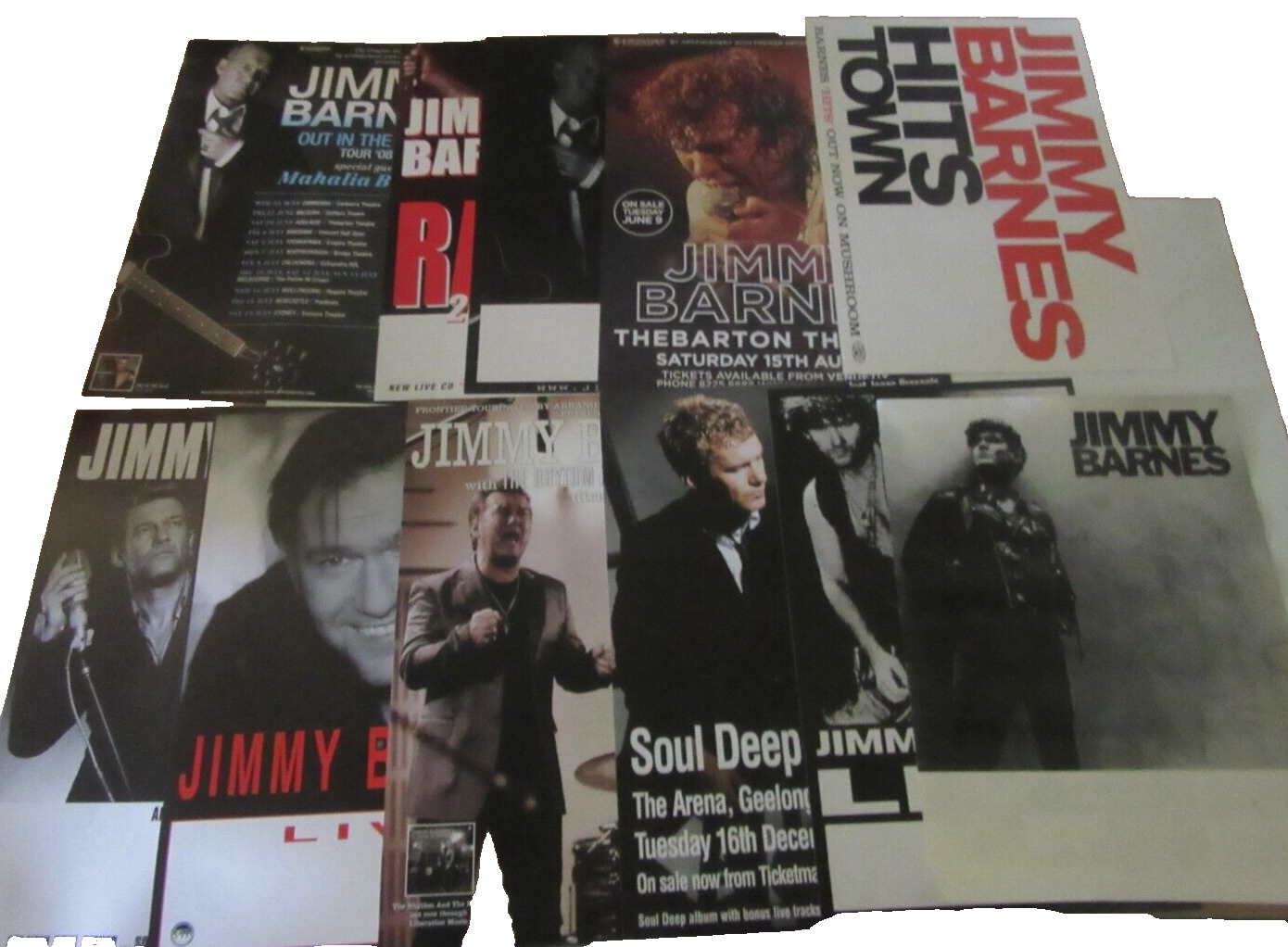 JIMMY BARNES COLLECTION OF 11 ORIGINAL TOUR POSTERS