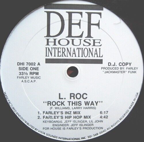 L. Roc- Rock This Way 1989 DHI-7002 Vinyl 12\'\' Vintage