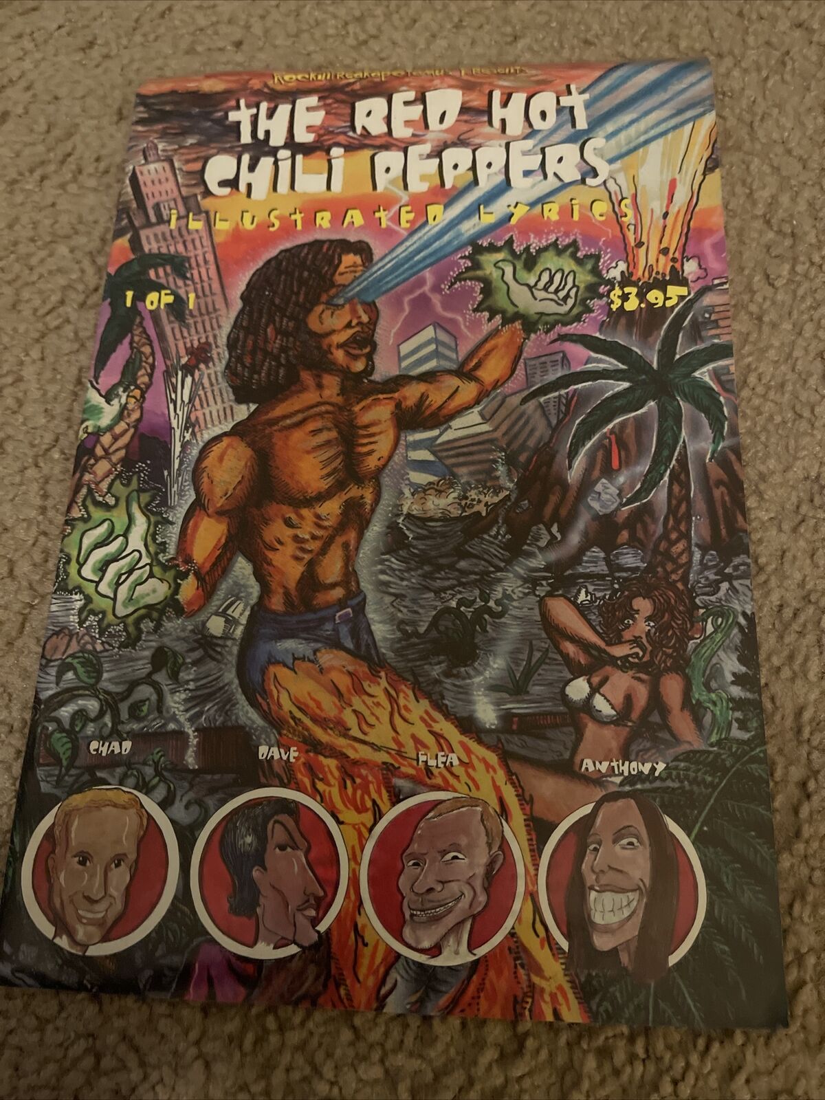 RED HOT CHILI PEPPERS Illustrated Lyrics #1 Rare Rock Comic Book 1997 1st Print