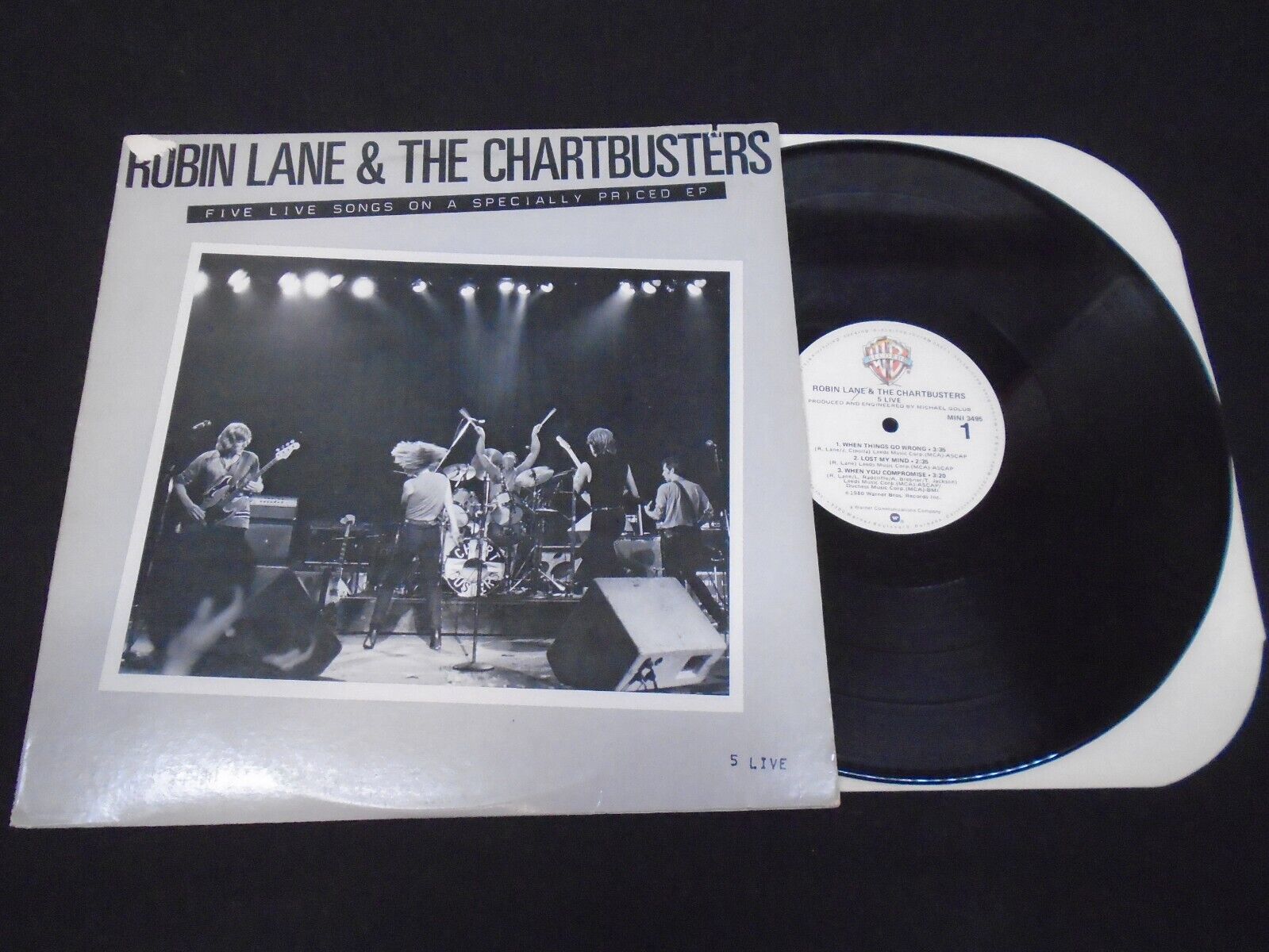 Robin Lane & The Chartbusters - 5 Live - 1980 Vinyl 12\'\' Ep/ VG+/ Vocal Pop Rock