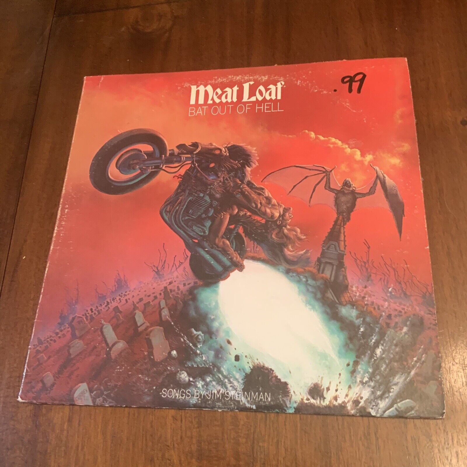 Vintage Old 1977 Original MEAT LOAF - BAT OUT OF HELL Vinyl Record LP