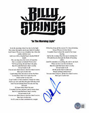 BILLY STRINGS SIGNED AUTOGRAPH I THE MORNING LIGHT MUSIC SHEET BECKETT BAS CHIC picture