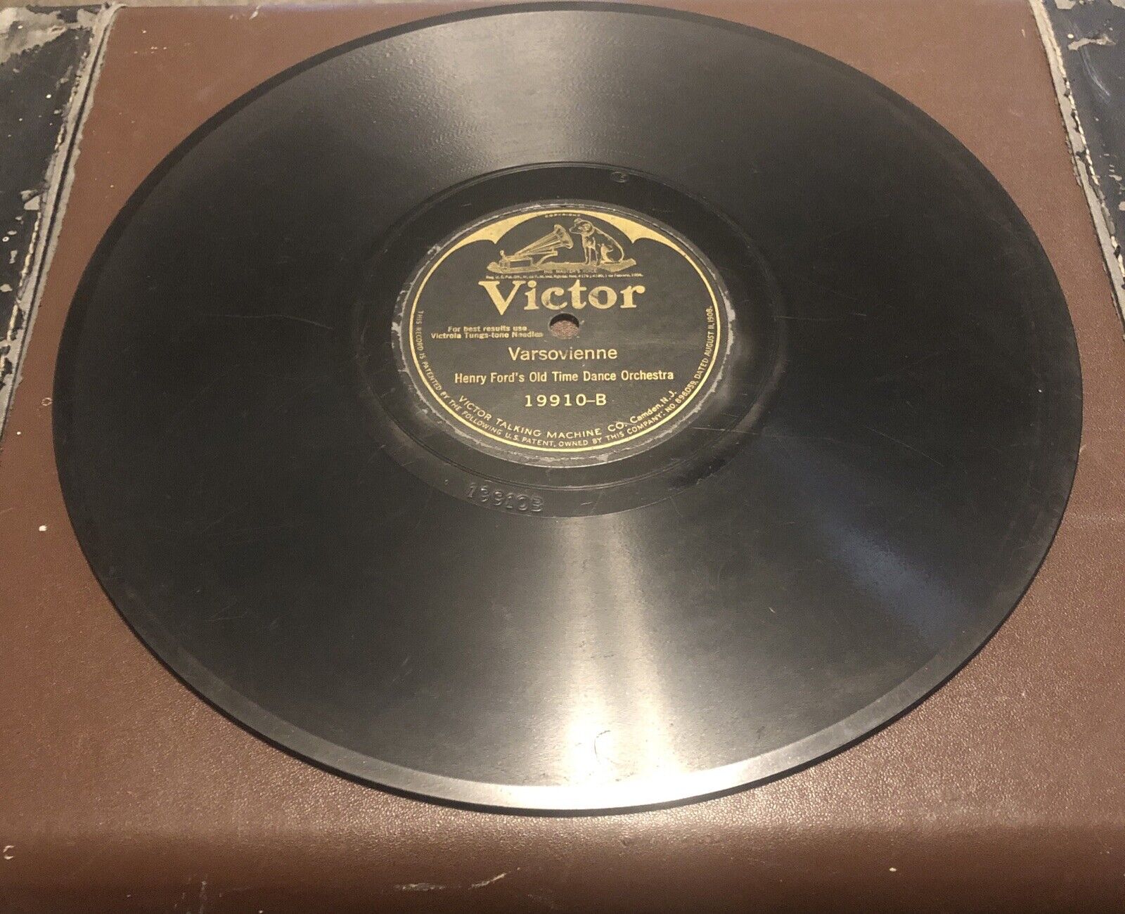 Henry Ford's Old Time Dance Orch - Badger Varsovienne Victor 78 Shellac Pop Folk