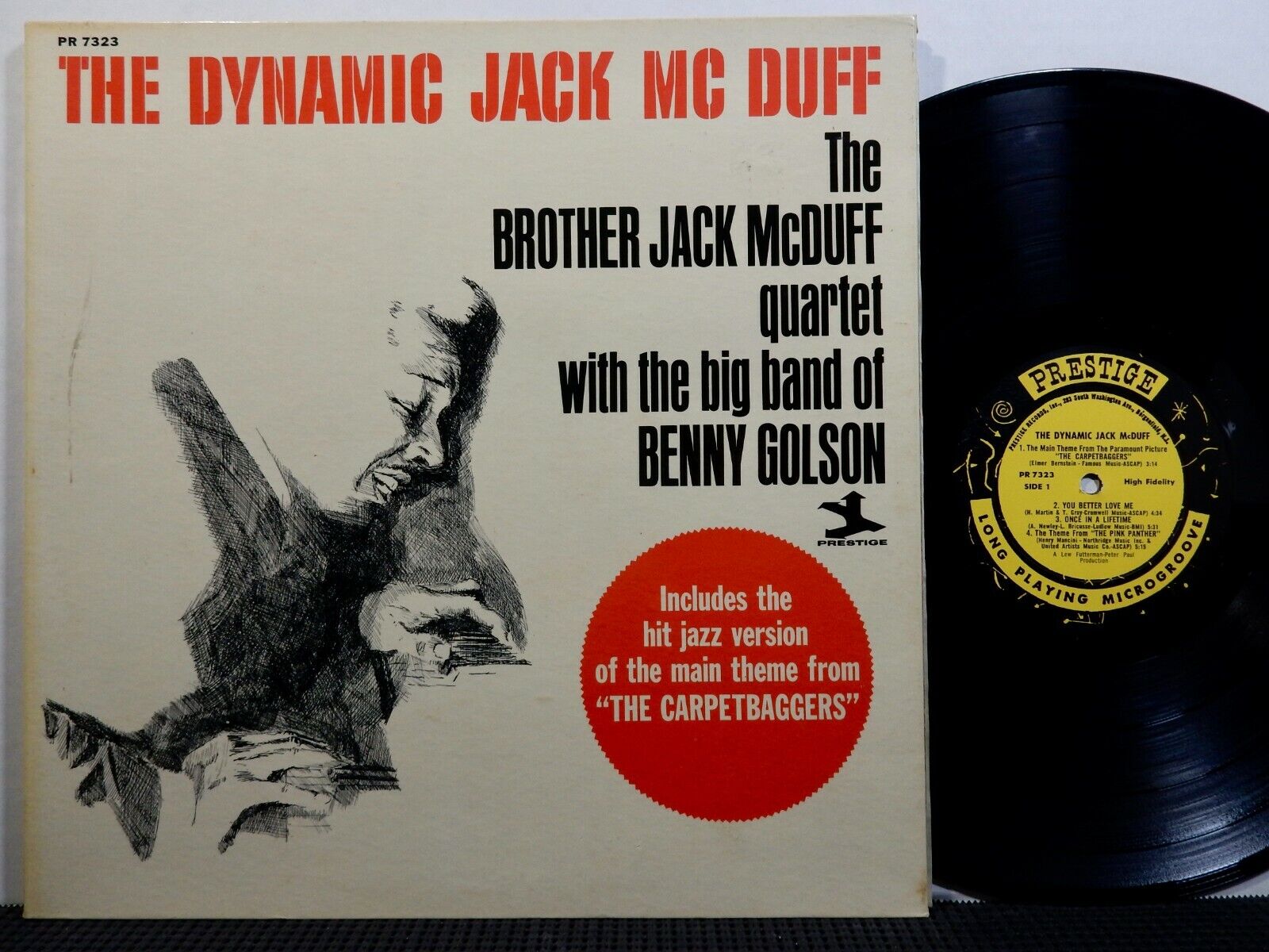 The Dynamic JACK McDuff LP PRESTIGE PR 7323 MONO PROMO RVG 1964 BENNY GOLSON