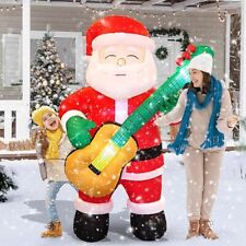[SALE]6.5 FT Christmas Inflatable Santa Claus with Guitar,Blow Up SantaChristmas picture