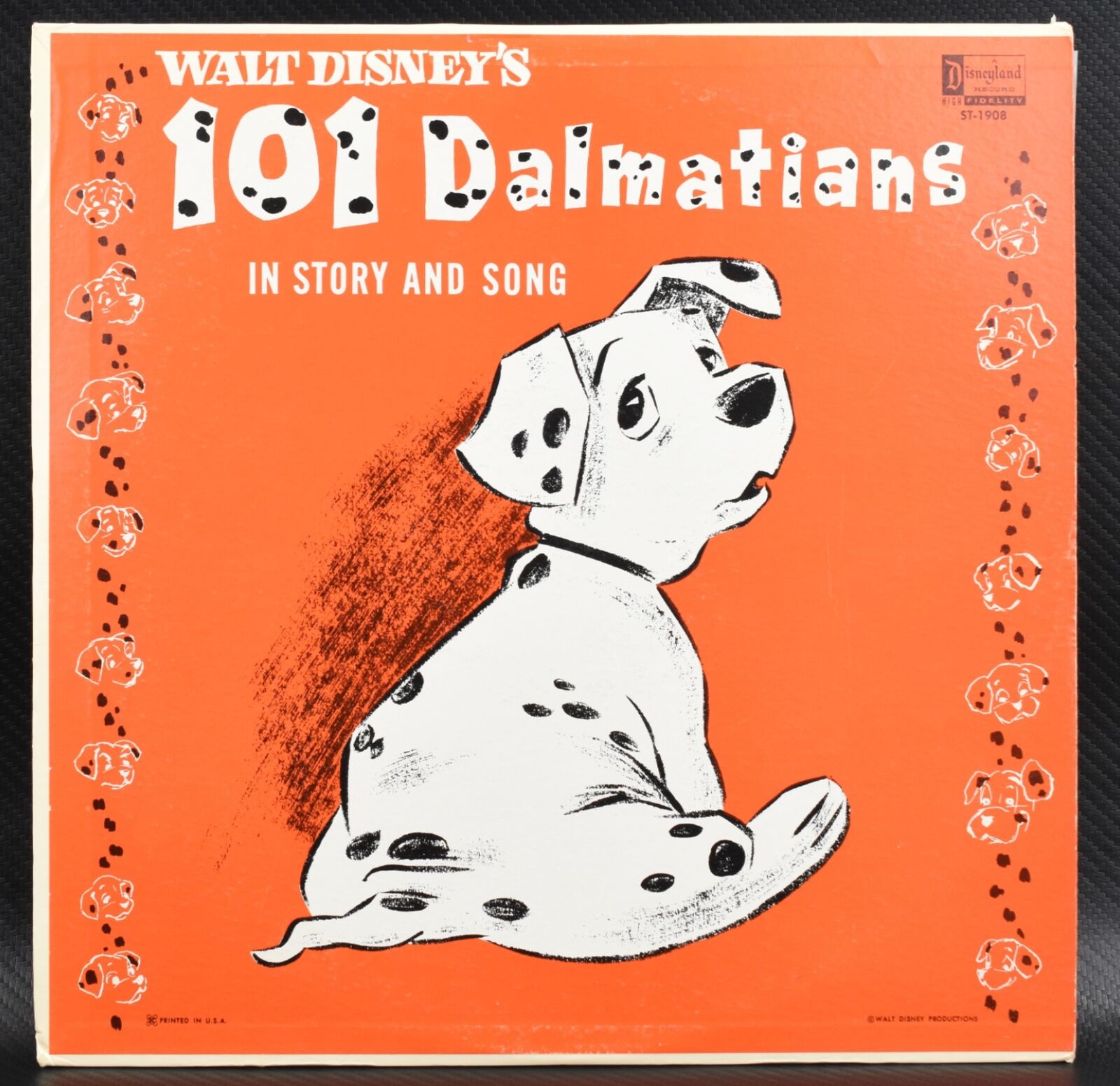 Walt Disney\'s 101 Dalmations in Story And Song LP Cruella De Vil 1963 ST-1908 VG