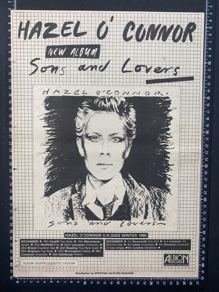 HAZEL O\'CONNOR - SONS AND DAUGHTERS - 1980 VINTAGE POSTER SIZED ADVERT
