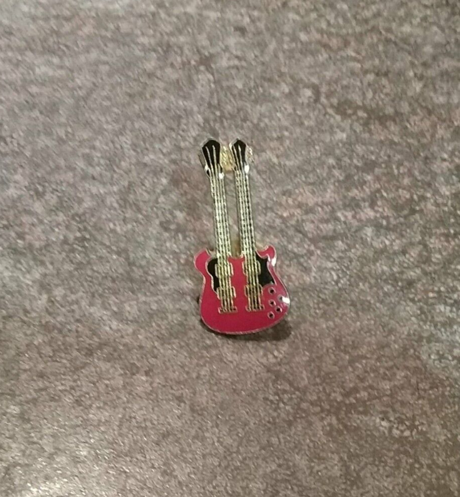 Vintage guitar Pin Rock Roll Band  Lapel Hat Collectible.