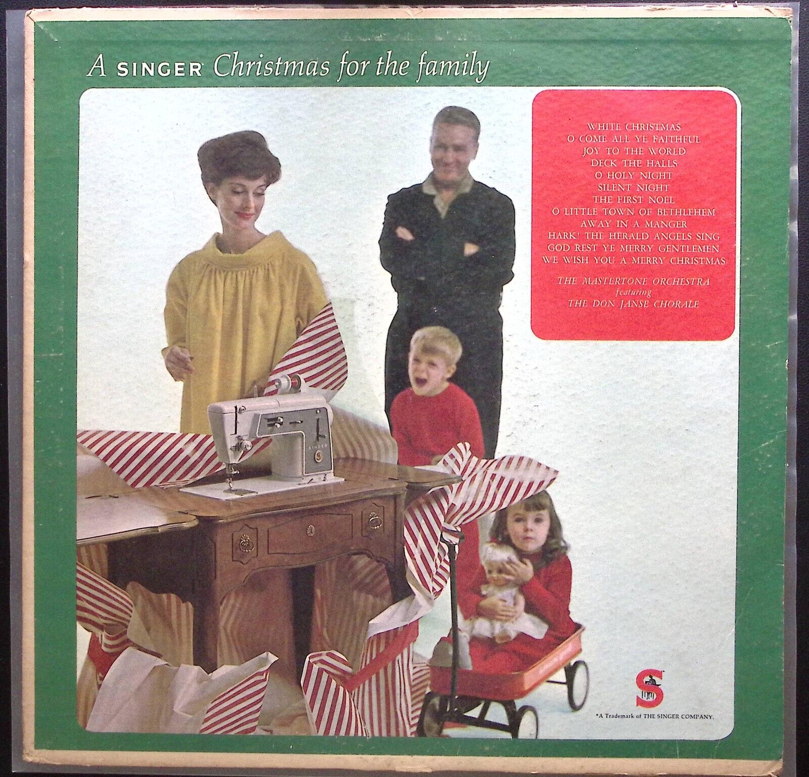 SINGER SEWING MACHINE CO CHRISTMAS FOR THE FAMILY  VINYL LP 180-10