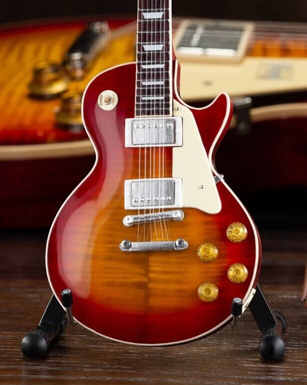 Replica Gibson 1959 Les Paul Standard Cherry Sunburst 1:4 Scale Miniature Guitar