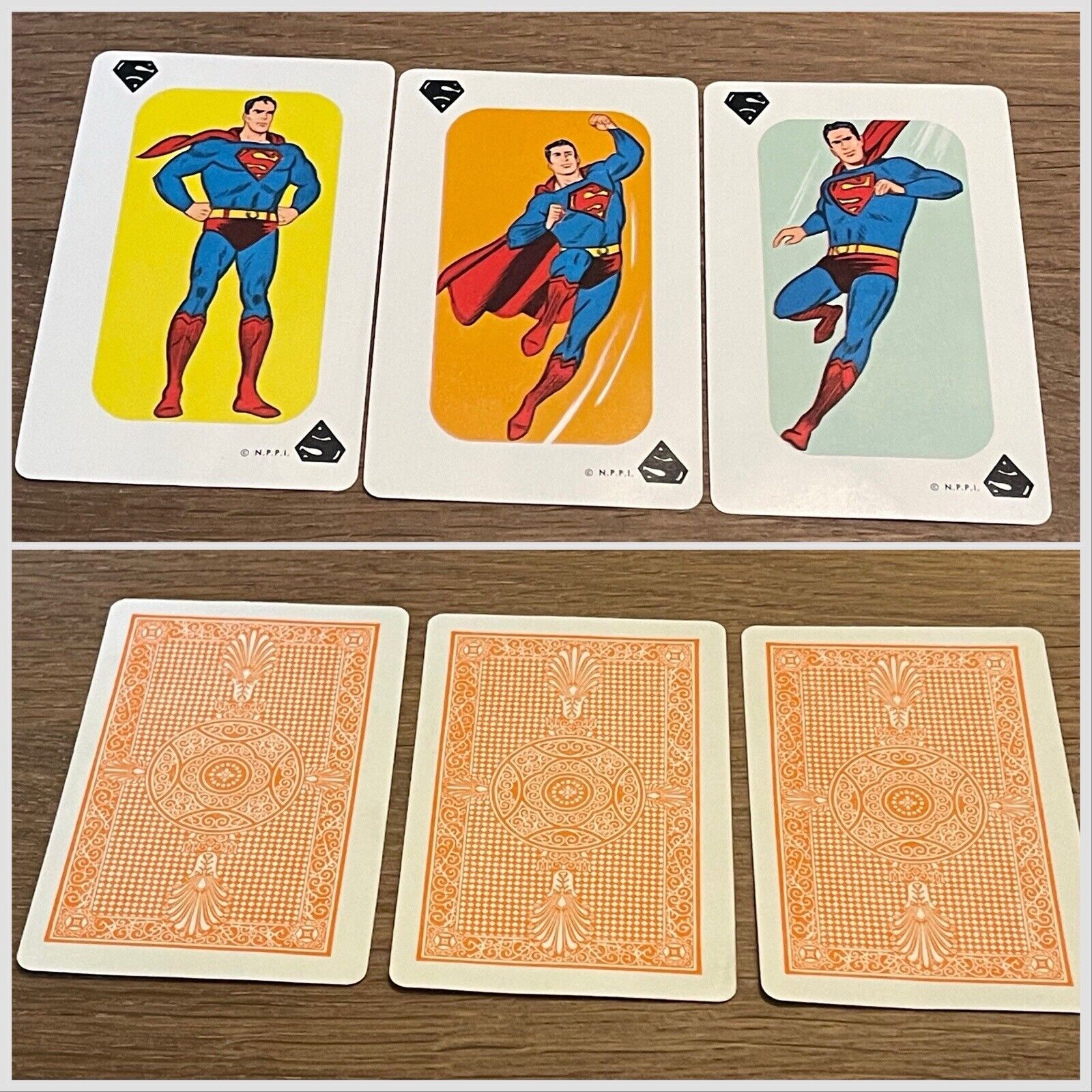 EXTREMELY RARE VINTAGE 1966 WHITMAN SUPERMAN CARD GAME PLAYING CARDS N.P.P.I
