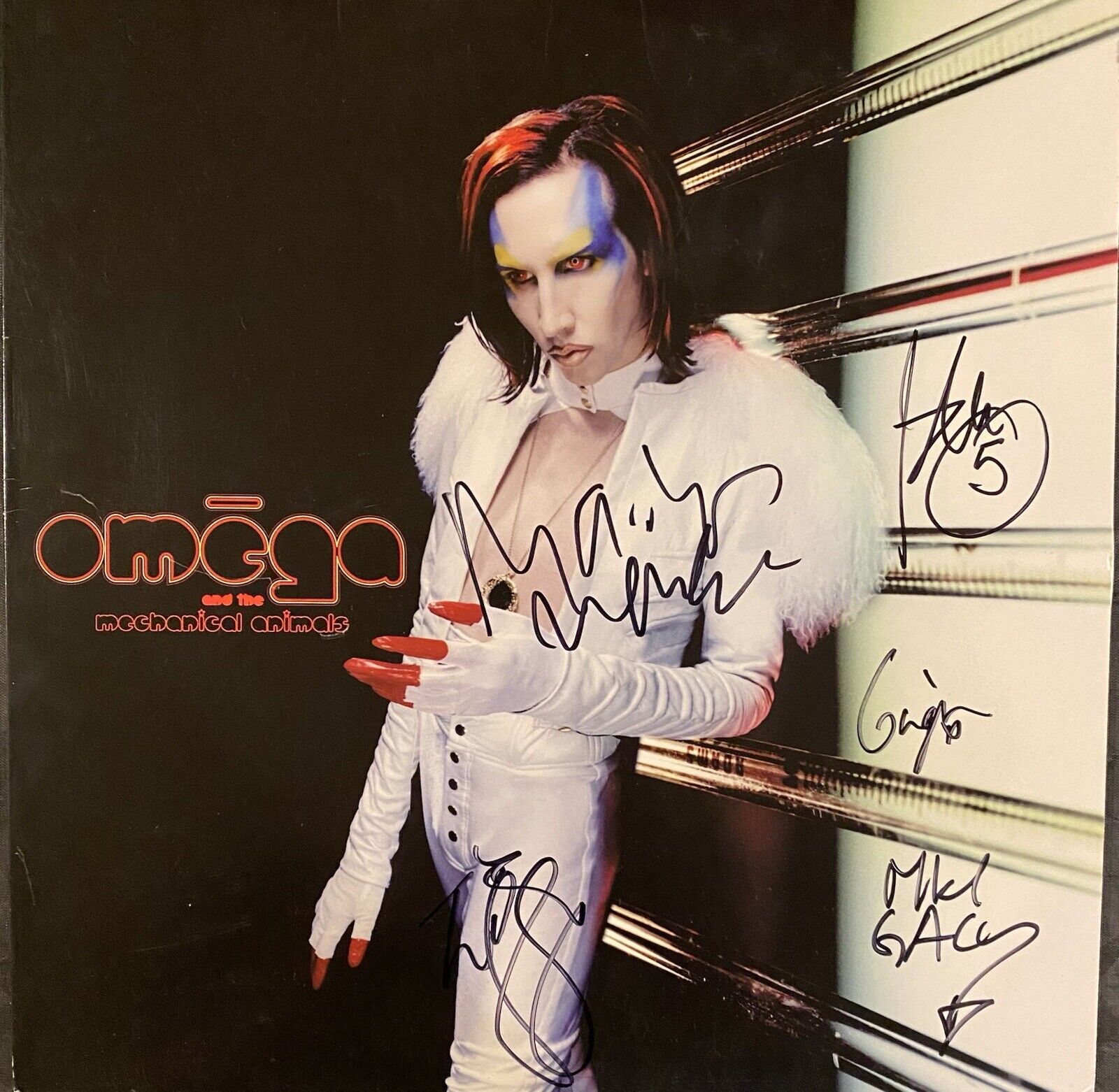 Marilyn Manson Band Signed Mechanical Animals Vinyl LP Autographed