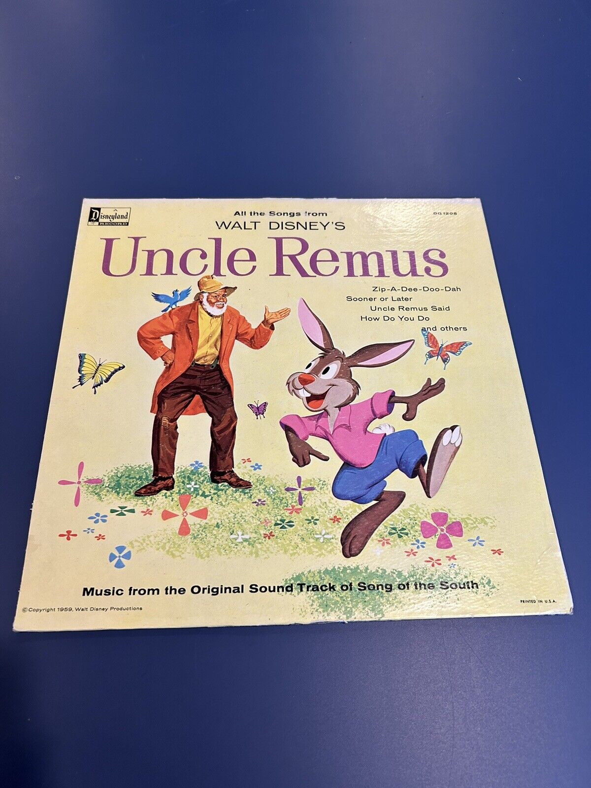1963 WALT DISNEY\'S Uncle Remus LP Vinyl Record DQ1205 Disneyland VG