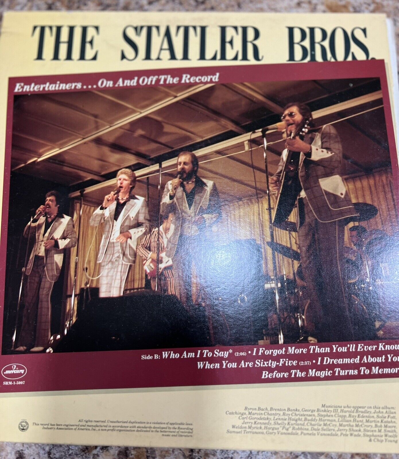 Vintage The Statler Brothers Album