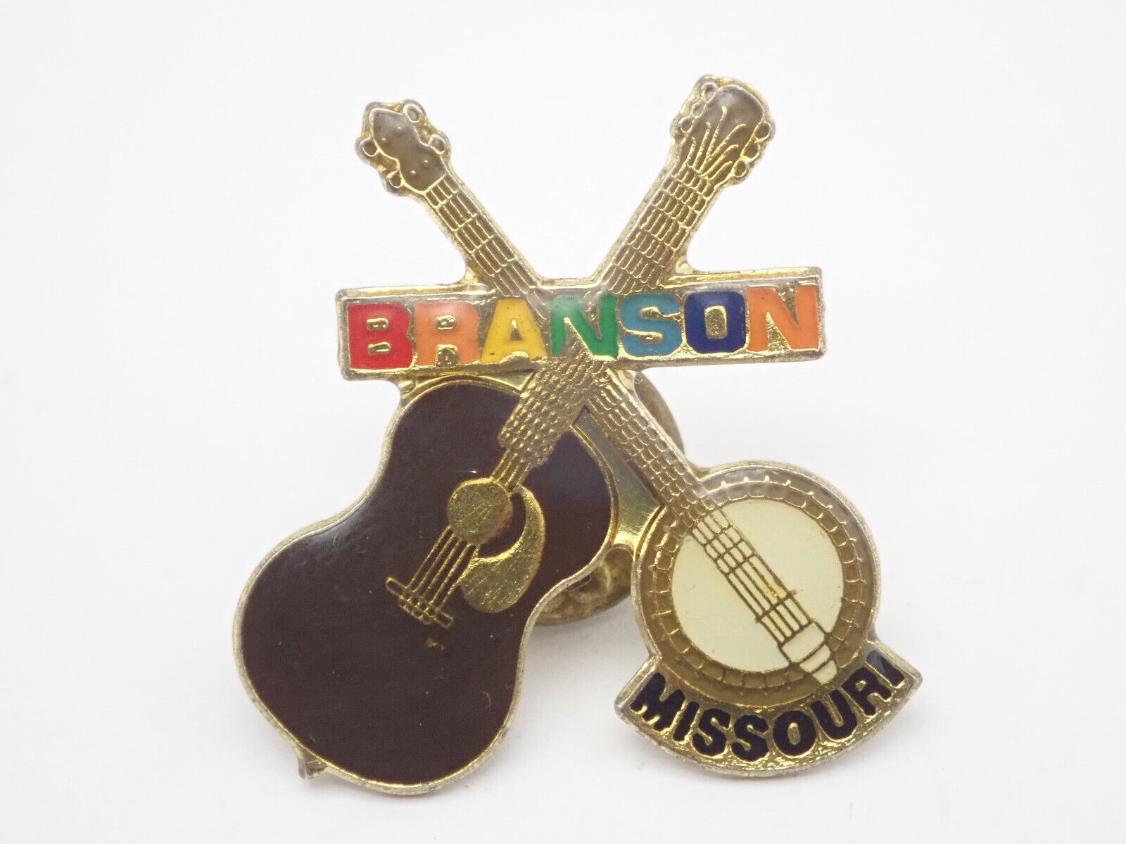 Branson Missouri Guitar and Banjo Vintage Lapel Pin