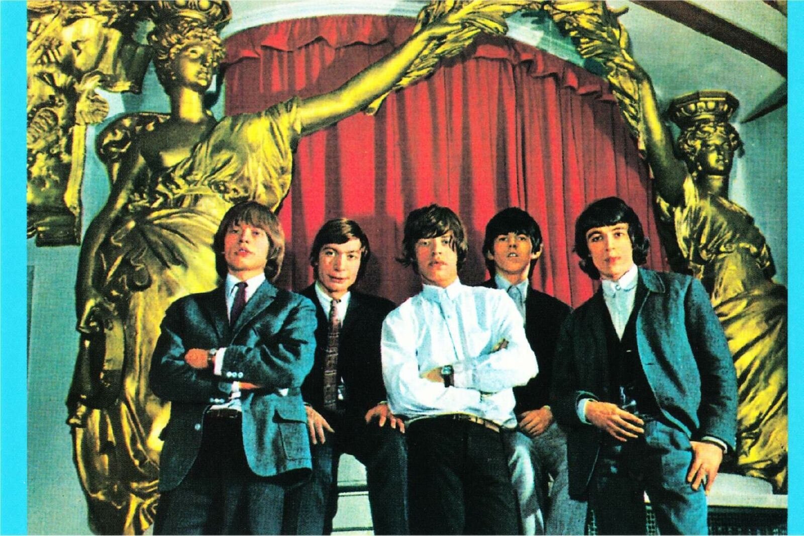 The Rolling Stones in the 1960s Group Portrait Modern Postcard #1