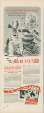 1945 PARD Dog Food  Fox Terrier Dog Boy Harmonica Buy War Bonds Vtg Print Ad L21 picture
