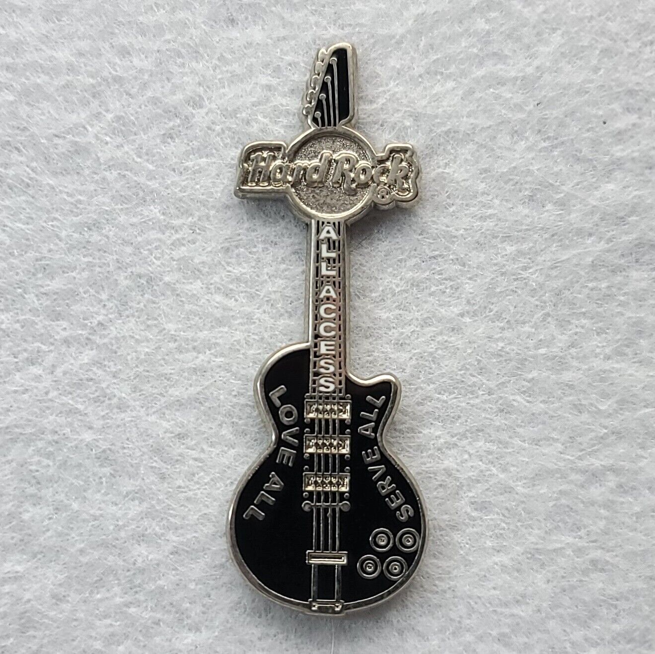 ⭐️ Hard Rock Cafe All Access Love All Serve All Guitar Hat Lapel Jacket Pin